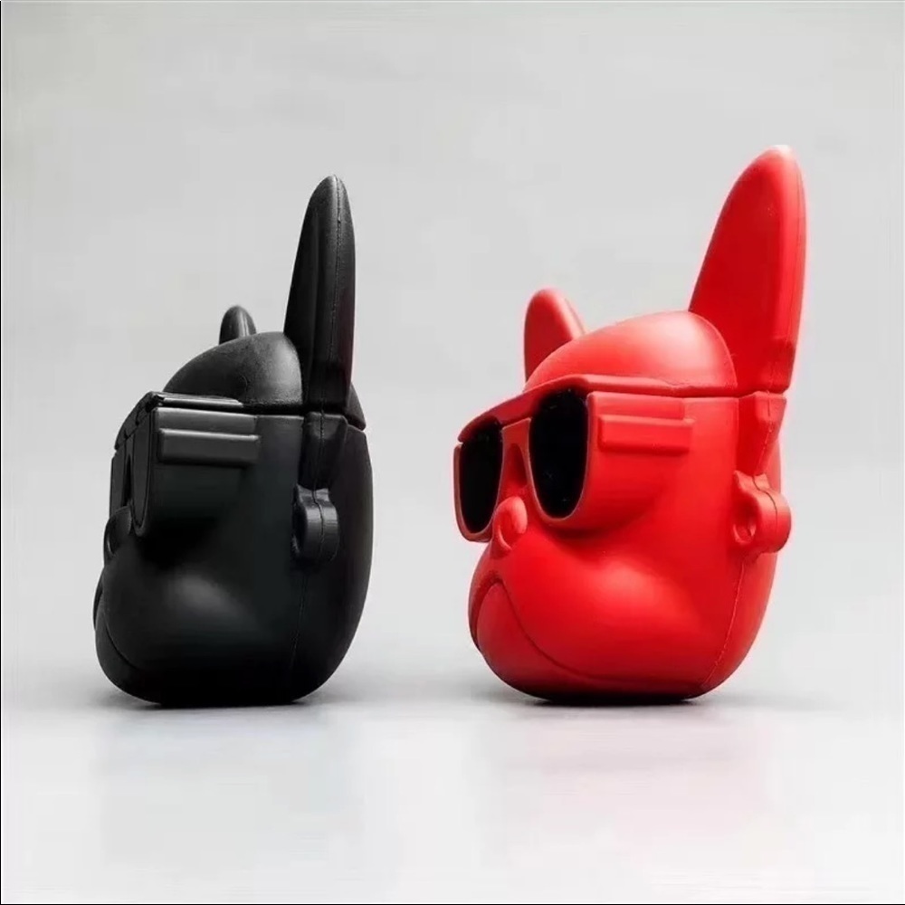 RED AirPods Pro Adorable Frenchie Bulldog Case​​ - Picture 5 of 7
